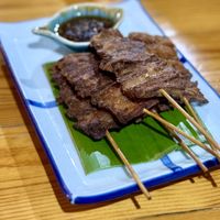 Deep fried mushroom skewers   at Penne in Koh Samui