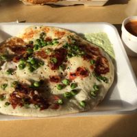 tomato and peas uthappam  at Dosa Hutt in Flushing