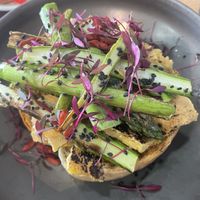 Asparagus Toast  at A Padoca in Porto