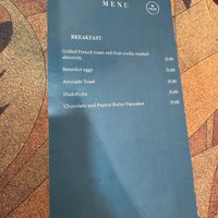 Breakfast menu at A Padoca in Porto