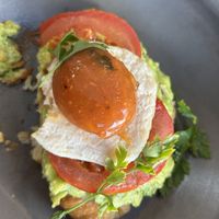 Avocado toast (normally there are also mushrooms but I don’t like them)  at A Padoca in Porto