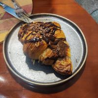 Chocolate croissant at A Padoca in Porto
