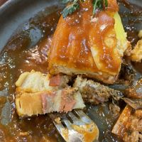 Variety of meat filling. Bacon, mince, sausage, mushrooms and more    at A Padoca in Porto