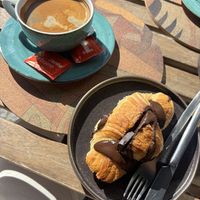 Vegan chocolate croissant   at A Padoca in Porto