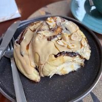 Stuffed Cinnamon Roll Snickers Style  at A Padoca in Porto