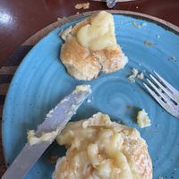 My first pastry being devoured.  at A Padoca in Porto