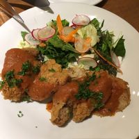 deep-fried wheat gluten (kurumafu cutlets) at Tosca in Kyoto