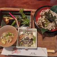 Cold Soba set (1650¥) at Yoshuji in Kyoto