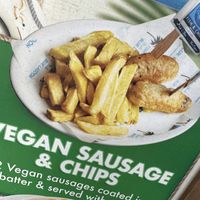 vegan sausage  at Blue Lagoon in Glasgow