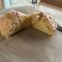 Perfect Lemon Crème Filling with strawberry frosting  at Breads on Oak  in New Orleans