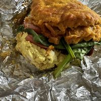 Pumpkin biscuit sandwich   at Breads on Oak  in New Orleans