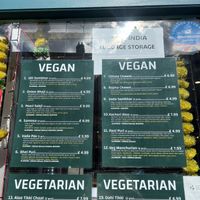Vegan menu   at Mini India in Dublin