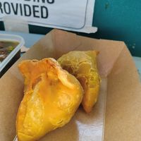 Vegan samosas at Mini India in Dublin