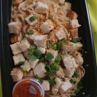 garlic noodles at Top Burmese Burma Joy in Portland