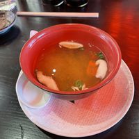 Miso soup  at Blue Sushi Sake Grill in Birmingham