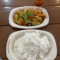 Sweet and sour Shan chickpea tofu   at Pakbai - Food Stall in Chiang Mai