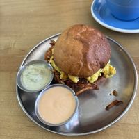 Two handed sandwich   at Project Coffee - Rosemary in Sarasota