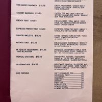 Winter 2025/2026 menu  at Project Coffee - Rosemary in Sarasota