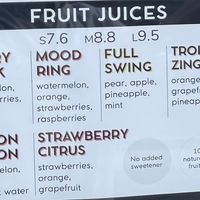 JuiceMate’s Fruit Juices (Jan 2023).   at JuiceMate in Hobart