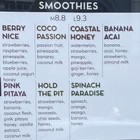 JuiceMate’s Smoothies (Jan 2023).   at JuiceMate in Hobart