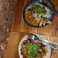 Avocado and mushroom dish at Limau Limau Cafe in Malacca