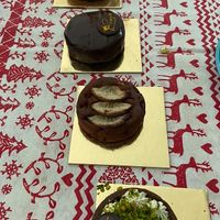 Pear and chocolate tart, Pistachio and Strawberry cake   at Pansy  in Milan