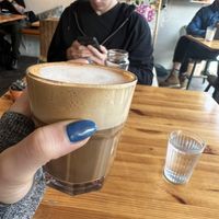 Cafe latte but tasted more like an cappuccino   at Kaktus Espressobar in Reykjavik