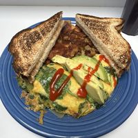 Vegan California omelette   at Smile of the Beyond in Jamaica