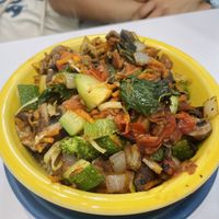 Veggies rice and beans   at Smile of the Beyond in Jamaica