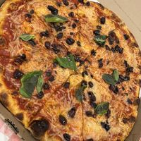 The O.G pizza with Numu vegan cheese    at Lucas Pizza in Selbyville