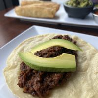 Mole taco  at Tlayuda LA Restaurant in Los Angeles