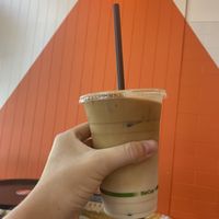 Iced oat latte at 39 degrees  #Veganuary at Lukumades in Chippendale