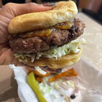 Housemade black bean burger   at Straight Outta Plantz (S.O.P-STL) in St Louis