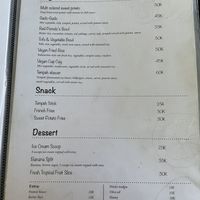 Vegan menu  at Red Pomelo Bar & Restaurant in Penida Island