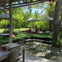 Seating area  at Red Pomelo Bar & Restaurant in Penida Island