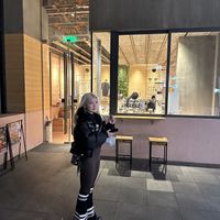 Lucy outside  at Elephant Grounds 大象园 in Chengdu