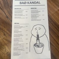 Food menu  at BAO Kandal in Siem Reap