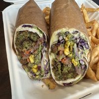Vegan falafel wrap  at Spitz in Frisco