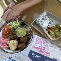 Medi Bowl & vegan “gyro"  at Spitz in Frisco
