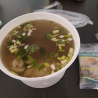 Take away soup with dumplings. FANTASTIC! at May Veggie Home Express - ประสานมิตรพลาซ่า in Bangkok