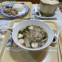 Noodle soup lover and in the back tasty korean fried chikn one  at May Veggie Home Express - ประสานมิตรพลาซ่า in Bangkok