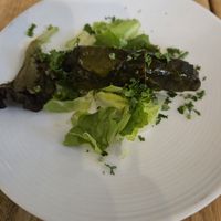 Stuffed grape leaves (the only one not eaten!) at Mera Kitchen Collective in Baltimore
