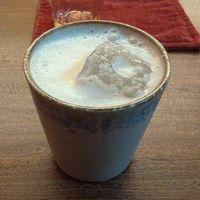 A mocktail based on the flavors of tom- kha soup at Abricot Bar in Paris