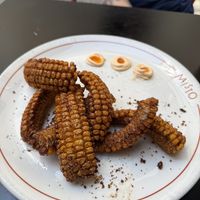 BBQ style corn. Amazing!  at Misto Café Bar in Pontevedra