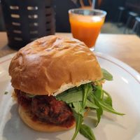 Meatball sandwich (vegan) at Misto Café Bar in Pontevedra