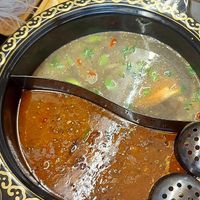 Two different vegan broths. at Chong Qing Hotpot in Lisbon