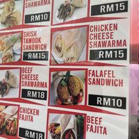 Menu  at Lebanon Shawarma Kebab Langkawi Cafe in Langkawi