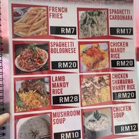 Menu  at Lebanon Shawarma Kebab Langkawi Cafe in Langkawi