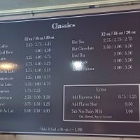 Menu at Culture Coffee in Englewood