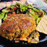 Vegan lasagna   at Sativa Studio Cafe in Banos